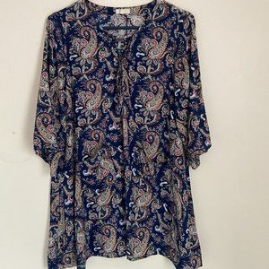 70's Style Paisley Mini Dress
